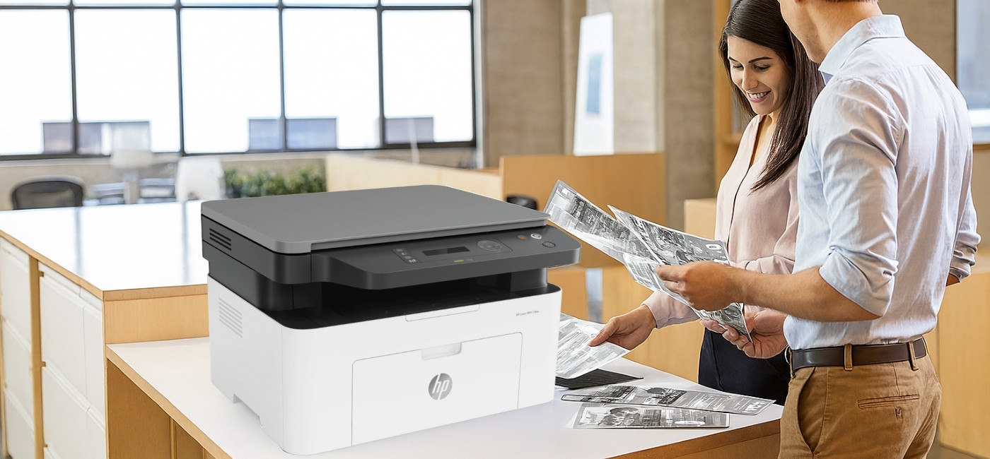เครื่องพิมพ์ HP Printer MFP 136w เชื่อมต่อ Wi-Fi ได้